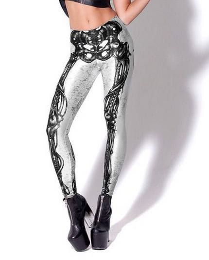 Legging Esqueleto Branca