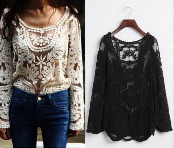 Blusa Rendada - Preta ou Branca
