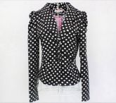Blazer Preto Bolinhas Brancas