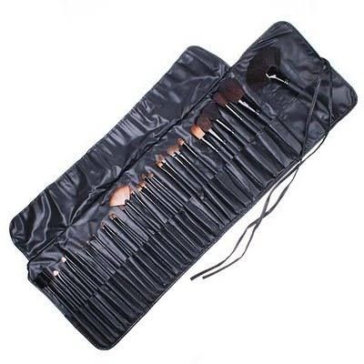 Kit Com 32 Pincéis Para Maquiagem Profissional + Bolsa